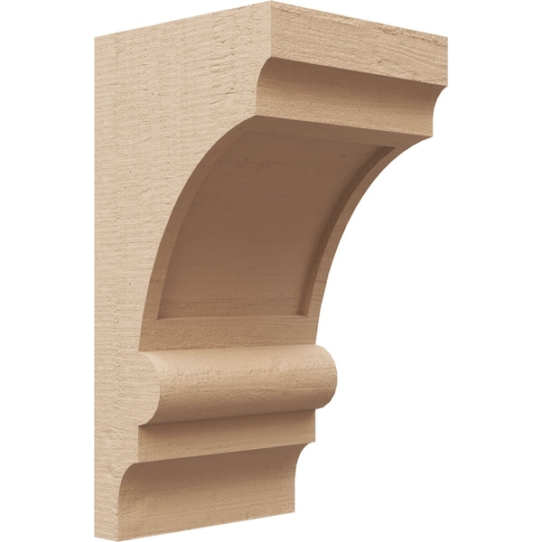 Ekena Millwork 5"W x 5"D x 10"H Wide Diane Rough Cedar Woodgrain TimberThane Corbel, Primed Tan CORUR05X05X10DIARCPR - main